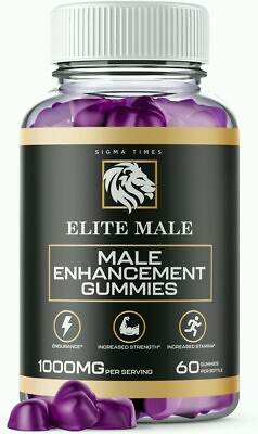 #ad Elite Male Gummies for Men Performance Enhancement Formula Maximum Energy 60ct $19.95