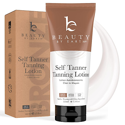 #ad Tanning Lotion Self Tanner with Natural and Organic Ingredients Non Toxic Sunl $50.88