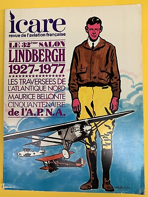 #ad Lindbergh 1927 1977 Icare Revue de L#x27;aviation Francaise special aviation book $22.00
