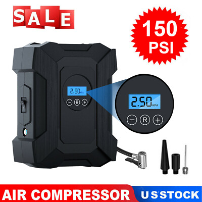 #ad 150PSI Car Air Tire Pump Inflator Portable Compressor Digital Electric Auto 12V $17.90
