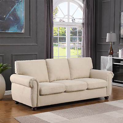 #ad 3 Seater Upholstered Sofa Couch Loveseat Sofa Couch Modern Living Room Sofa New $514.99