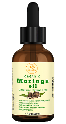 #ad Organic Moringa Oil Cold Pressed Unrefined Hair Face Body Oil Hair skin Care 4oz $14.99