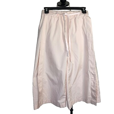 #ad Vince Womens Culottes Crop Pants Size XS Tulip Pink Side Slit Cotton High Rise $71.86