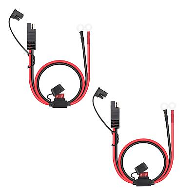 #ad 2Pcs 16AWG SAE Battery Connector Cable Plug Quick Disconnect for Motorcycle $11.65