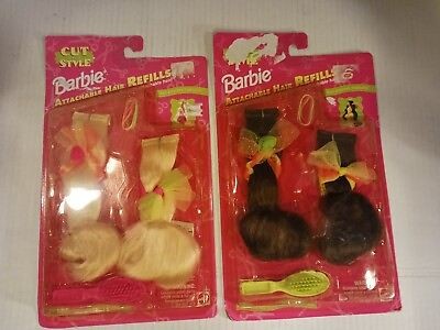 #ad 1994 Barbie Doll CUT amp; STYLE ATTACHABLE HAIR REFILLS Lot Of 2 $24.96
