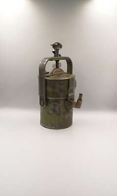#ad Antique 1920 1930s Carbide Lamp metal Mining Miner Rare handmade Decor Useable $270.00