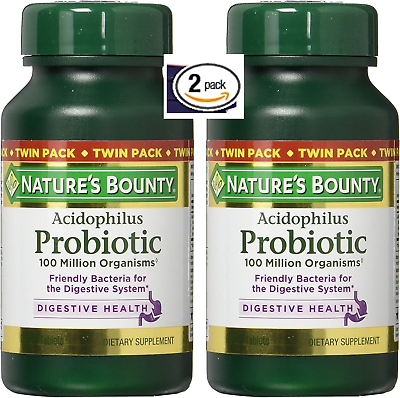 #ad 2 Pack Probiotic Acidophilus 100 Million Cfu 200 Tabs 2x100 Vegetarian Exp2025 $19.75
