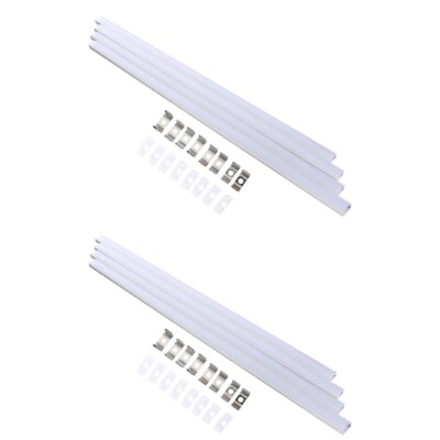 #ad 8 Sets LED Diffuser U shaped Aluminum Groove White Tape Invisible Baseboard $24.99