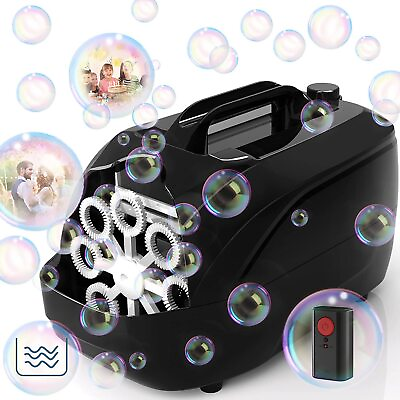 #ad Automatic Portable Bubble Machine Maker with Remote Control and Light for Kids $33.98