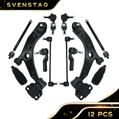 #ad SVENSTAG Control Arm Kit Ball Joint with Tie Rods for 2010 2013 Mazda 3 12Pcs $141.99