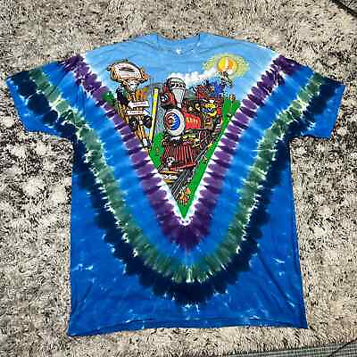 #ad Liquid Blue Grateful Dead Casey Jones Trouble Train Tie Dye T shirt Size 2XL $43.97