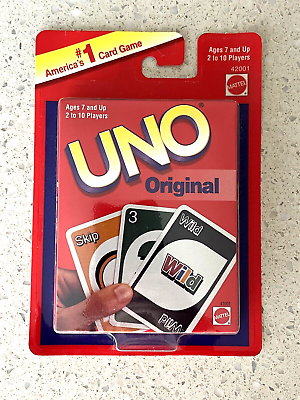 #ad Vintage 1999 Mattel The Original Uno Card Game New Sealed In Original Packaging $15.99