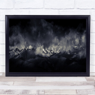 #ad Panorama Landscape Cloud Clouds Dark Low Key Vignette Wall Art Print GBP 9.99
