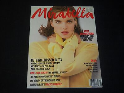 #ad 1993 FEBRUARY MIRABELLA AGAZINE SUSAN MINER COVER FASHION L 1502 $39.99
