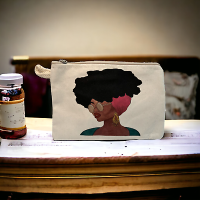 #ad Cool Afro Printed Canvas Wallets $12.00