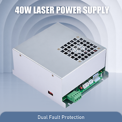 OMTech 40W CO2 Laser Power Supply Replacement w Dual Safety Protection 110V 220V $53.99