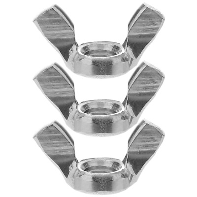 #ad 3 Pcs Stainless Steel Nut Metal Butterflies Nuts Wing Hardware $6.99