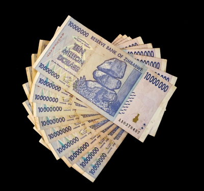 #ad 10 pcs x Zimbabwe 10 Million Dollar banknotes 2008 AA circulated condtion P 78 $19.99
