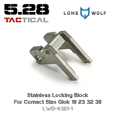 #ad LONE WOLF LWD 4361 1 Stainless Locking Block for Comact Size Glok 19 23 32 38 $37.95