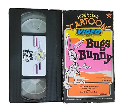 #ad VHS Super Star Cartoon Video Bugs Bunny Untested Good Condition $7.20