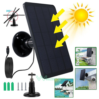 #ad Solar Panel power For Outdoor Ring Spotlight Camera Security Cam Battery Charger $22.09