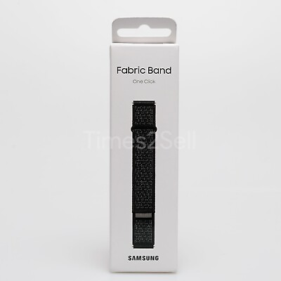 #ad Samsung Original Fabric Band For Galaxy Watch 4 5 and 6 20mm M L Black NEW $14.95