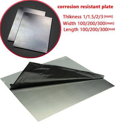 #ad Stainless Steel Plate 0.2mm 2mm Thcik 100mm 150mm Width 100mm 300mm Length Sheet $3.95