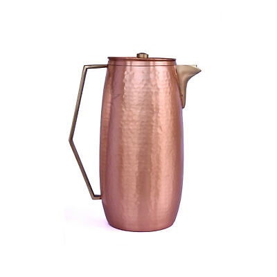 #ad Handcrafted Pure Copper Jug Pitcher With Lid 2 Liter $129.00