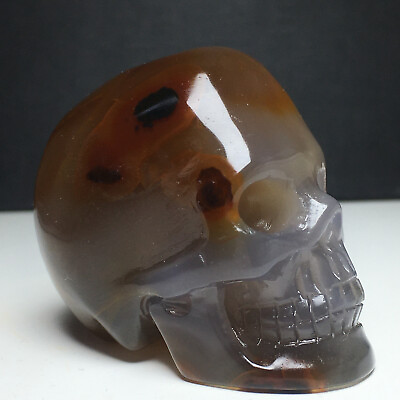#ad 126g Natural Crystal Specimen. Agate . Hand carved.The Exquisite Skull.Healing $39.99