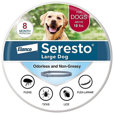 #ad Seresto Flea and Tick Collar 8 Months Protection for Large Dogs 18lbs！USA E $18.99