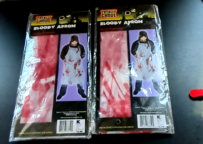 #ad Lot of 2 Totally Ghoul Bloody Apron Horror Halloween Costume Prop Sealed $6.99