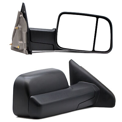 #ad Upgrade Manual Pair Towing Side Mirrors For 2005 Dodge Ram 1500 Flip Up LH RH $108.86