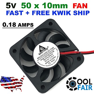 #ad 5V 50mm Cooling Computer Fan 5010 50x50x10mm DC 3D Printer 2 Pin Fast US Ship $7.75