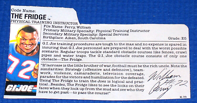 #ad GI Joe THE FRIDGE ORIGINAL Filecard Vtg Figure Red Back Card $14.99