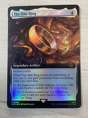 #ad MTG LOTR The One Ring #380 Extended Art SURGE FOIL Near Mint INTROVABILE EUR 3500.00