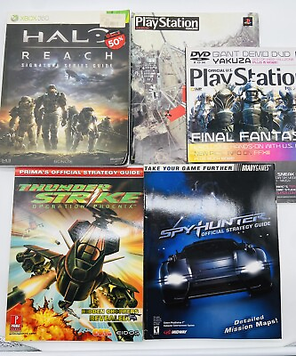 #ad *LOT* Video Game Strategy Guides amp; Magazine; Halo Reach Thunder Strike SpyHunter $29.75