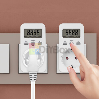 #ad Plug in Electricity Power Consumption Meter Energy Monitor Watt Kwh Analyzer $13.99