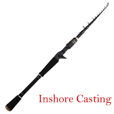 #ad KastKing BlackHawk II Casting Fishing Telescopic Rod Inshore Fishing 7#x27;6#x27;#x27; MH $59.99