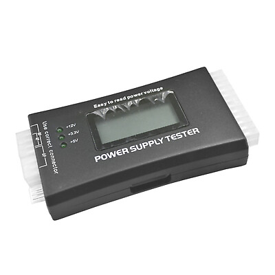 #ad LCD Digital Power Tester 20 24 Pin 4 PSU ATX BTX ITX SATA HDD Power Tester n AU $13.49