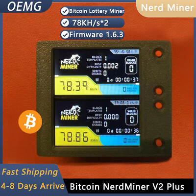 #ad New Version Nerdminer V2 plus V1.6.3 Btc Bitcoin Solo Lottery Miner S19 Mini $99.90