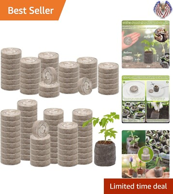 #ad Pure Organic Peat Pellet Soil 100pcs 50mm Nutrient Rich Seed Starters $38.99