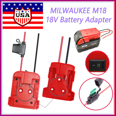 Power Wheels DIY Adapter For Milwaukee M18 Battery 18V Dock Power Connector $13.50