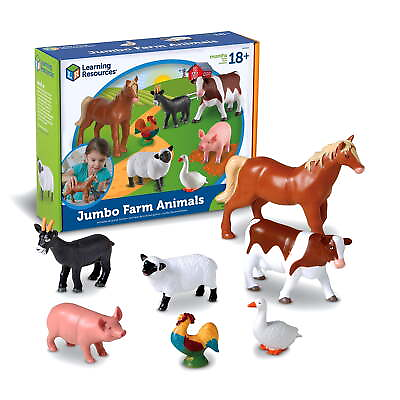 #ad Jumbo Farm Animals 7 Pieces Boys and Girls Ages 18mos $19.43