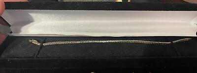 #ad diamond tennis bracelet solid 10k Gold $500.00
