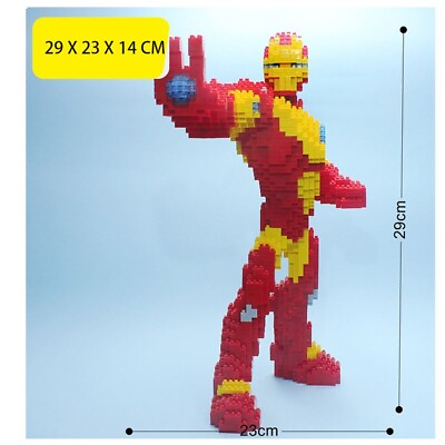 #ad 29x23x14 cm Super Hero Iron Man Diamond Building Mini Blocks 2150PCS $109.00