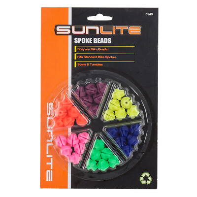 #ad Spoke Beads Sunlite Assorted Colors 36 Beads $6.75