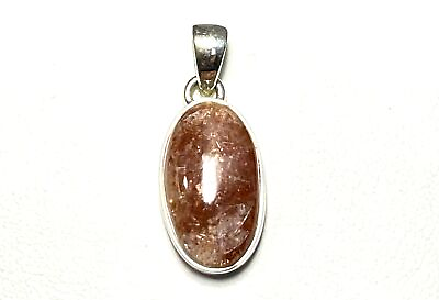 #ad Natural Sunstone 925 Sterling Silver Pendant Jewelry JY188 $12.99