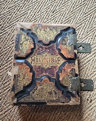 #ad Vintage Holy Bible 1857 $185.00