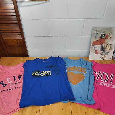 #ad Old Navy Women#x27;s Graphic Shirts XL XXL Lot 4 Shirts $11.99