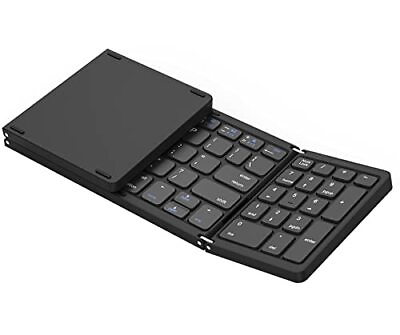 #ad Foldable Bluetooth Keyboard Foldable Wireless Portable Keyboard with Numeric ... $36.66